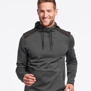 RHONE Nylon Tactel Hoodie - mens large - black/grey